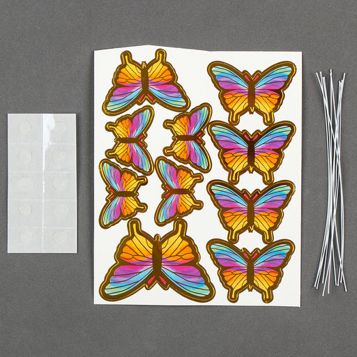 Набор для украшения торта Бабочки, 10 шт., разноцветный - Страна карнавалия фото 4