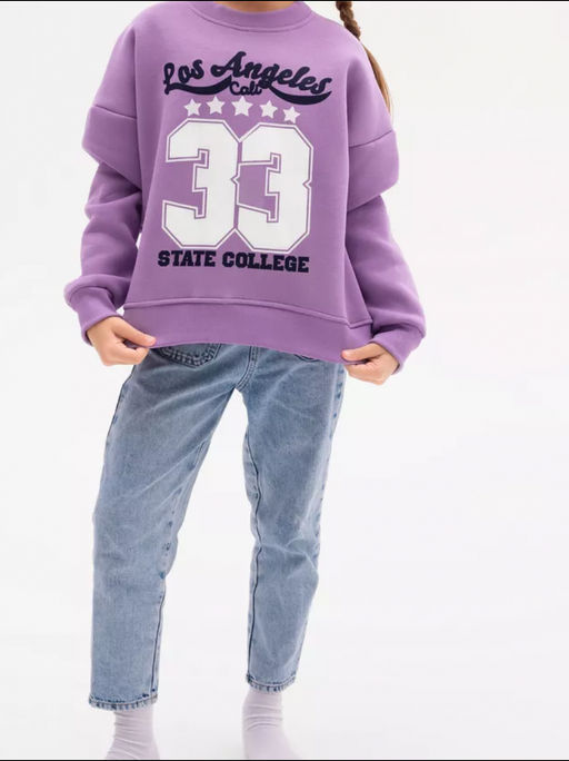 Свитшот 33 детский девочка графит - София фото 23