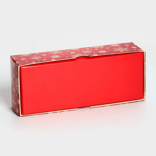 Коробка под 3 конфеты новогодняя «Снежинки», 13×5×3 см