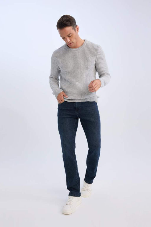 Standart Fit Bisiklet Yaka Triko Kazak - Defacto фото 4