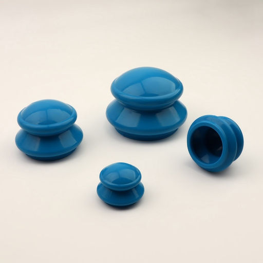 Набор вакуумных банок для массажа, резиновые, d=10/8/6/4 см, 4 шт., синий