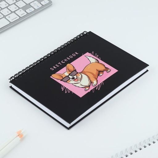 Скетчбук в твердой обложке на гребне А5, 80 л. 100 г/м Корги - Artfox фото 2