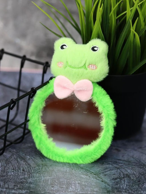 Плюшевое зеркало GIRLY "Round frog", green (8*12,5 см)