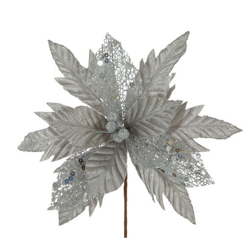 Цветок искусственный "Пуансеттия", L33 W33 H39 см, 2в.