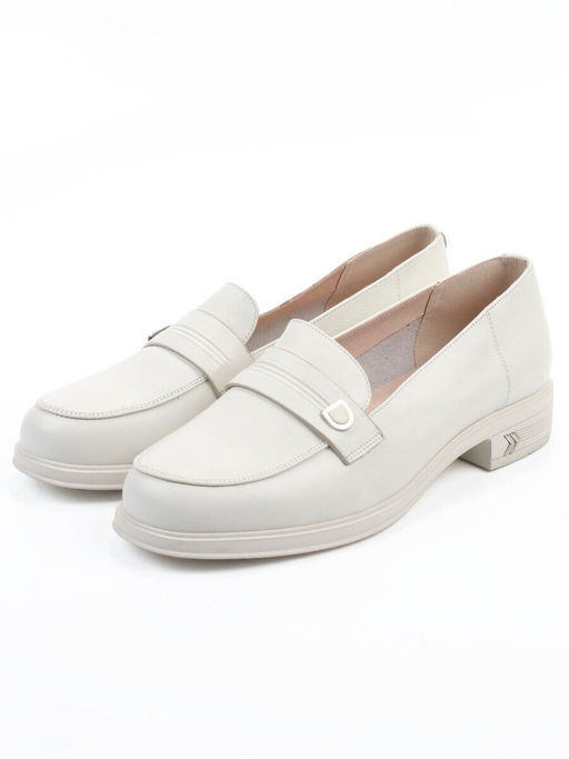 03-DEB2-3 MILK Лоферы женские (натуральная кожа)