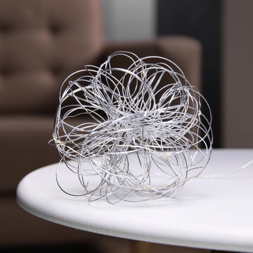 Светодиодная фигура «Облачко» 15 см, 15 LED, батарейки ААx2 (не в комплекте), свечение теплое белое - Luazon lighting фото 3