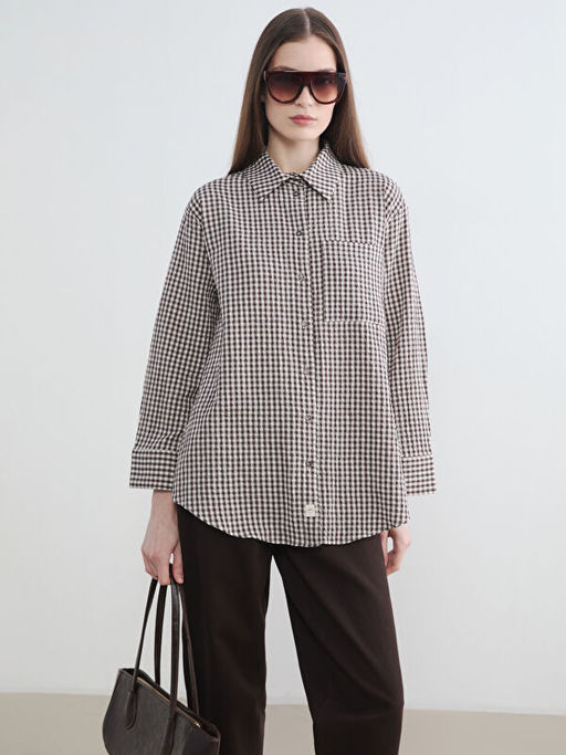 Ekose Kad?n G?mlek Tunik