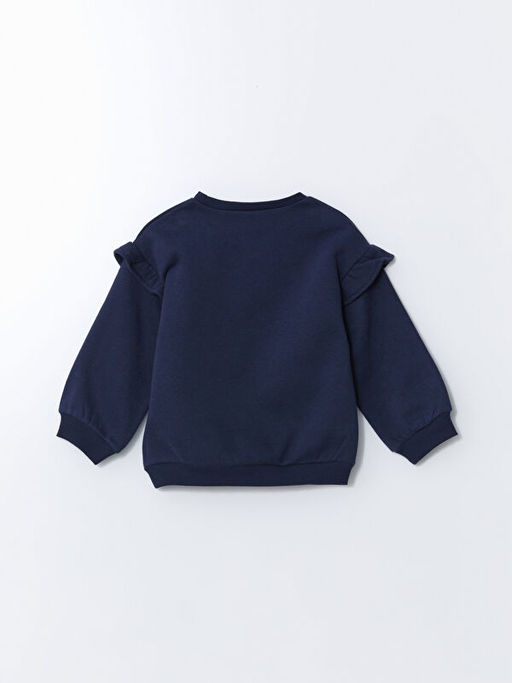 Bisiklet Yaka Nak??l? Kal?n K?z ?ocuk Sweatshirt - Waikiki фото 2