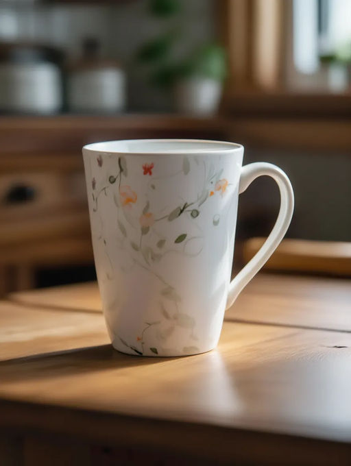 Кружка, 420 мл, фарфор N, белая, Цветы и листья, Primrose - Anna lafarg фото 9