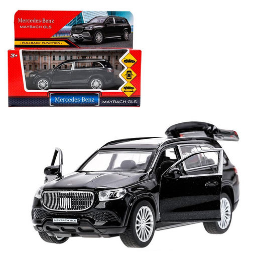 Технопарк. Модель "Mercedes-Benz Maybach GLS" 12см,мет., дв,баг,ин,черный, кор. арт.MAYBCHGLS-12-BK