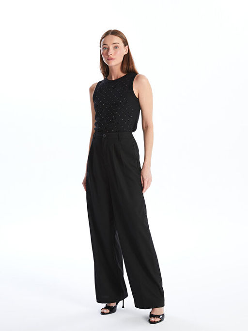 Bisiklet Yaka Parlak Ta?l? Kad?n Atlet