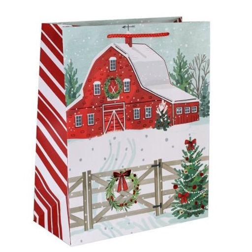 Цена за 12 шт. Пакет подарочный 26х32х12см / 5385L /уп 12/384/Новый год - Галеонтрейд фото 4