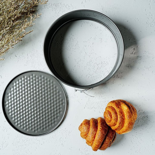 Форма для выпечки Доляна «Элин. Круг», d=22 см, разъёмная, антипригарное покрытие, чёрная