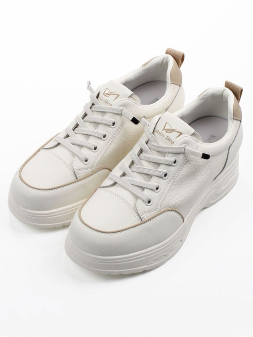 03-A331-5 WHITE Полуботинки спортивные женские (натуральная кожа)