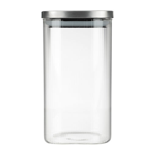 Банка для хранения 1400мл, 18*10см, с мет.крышкой,стекло VETTA Рельеф арт. 828-326 - Полимербыт фото 3