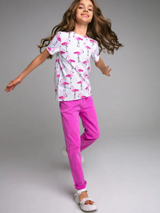 PlayToday / Фуфайка трикотажная для девочек (футболка)  фото 2