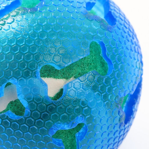 Мяч для собак Двойное удовольствие, TPR+войлочный мяч, 7,6 см - Пижон фото 2