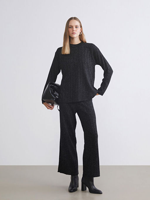 Beli Lastikli Geni? Pa?a Kad?n Triko Pantolon