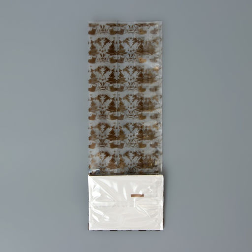 Цена за 10 шт. Пакет подарочный новогодний с жёстким дном 6?8?23 см - UPAK LAND фото 4