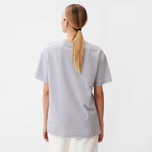 Футболка женская MINAKU: Casual Collection, светло-серая, размер 44