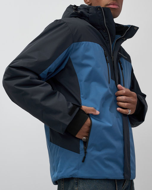 Горнолыжная куртка мужская зимняя синего цвета 7612S - Mtforce фото 6