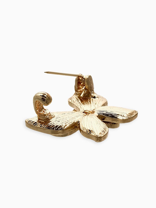 Брошь «Бабочка», маленькая, чёрная в золоте