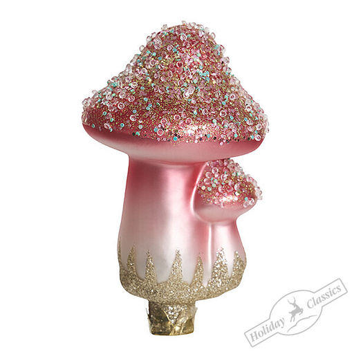 Грибочки на клипе (стекло) 6х6х11 см