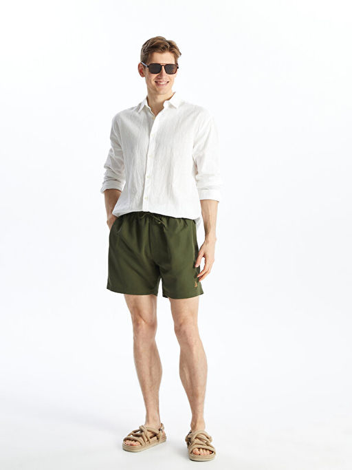 K?sa Boy Bask?l? Erkek Deniz ?ortu