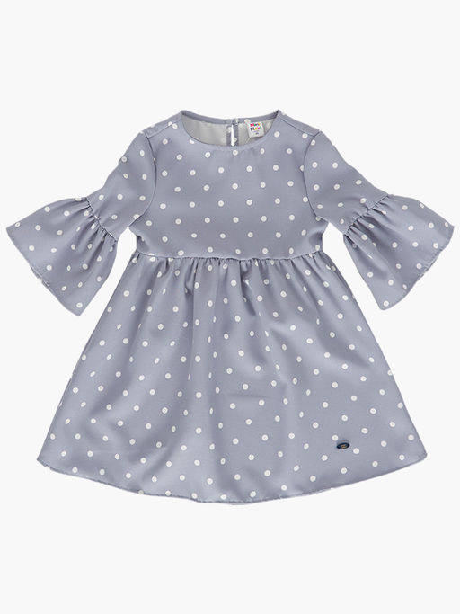 Платье для девочки нарядное детская одежда выпускной UD 6308 серый горошек - Mini maxi фото 4