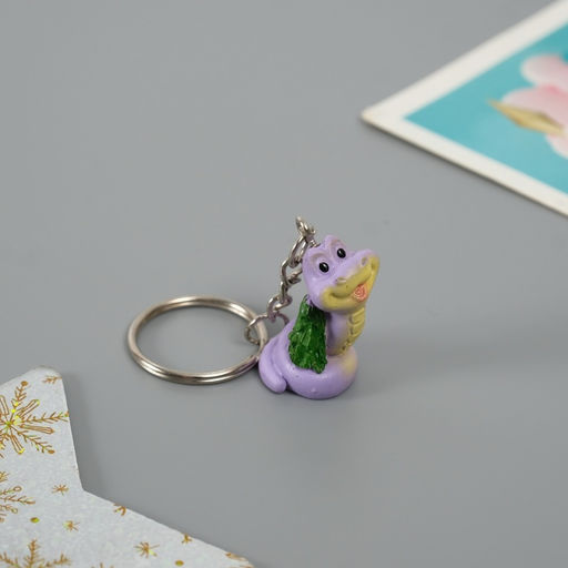 Брелок для ключей на кольце Змейка с ёлочкой, полистоун, 2?1.5?2.5 см, МИКС - Simaland фото 2