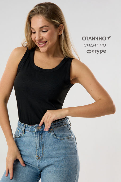 Майка женская в рубчик