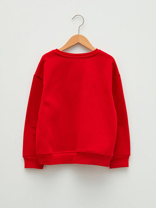 Bisiklet Yaka Y?lba?? Temal? Uzun Kollu K?z ?ocuk Sweatshirt - Waikiki фото 3