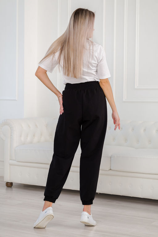 Брюки женские из футера Забава черный