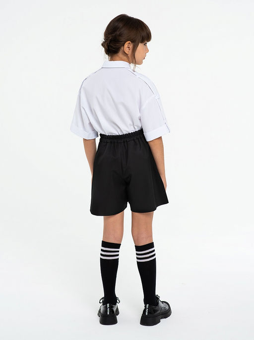 Черные школьные шорты Mooriposh для девочки, модель 0431  фото 3