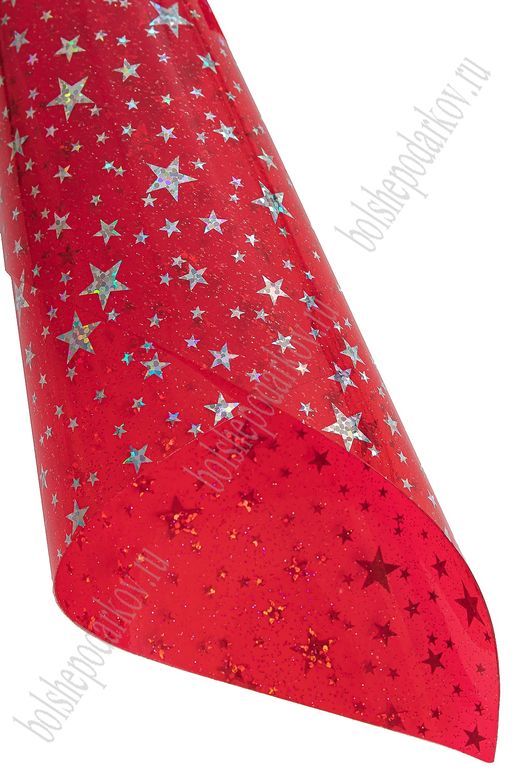 Пленка ПВХ Звездочки А4 (5 листов) SF-6052, красный №6