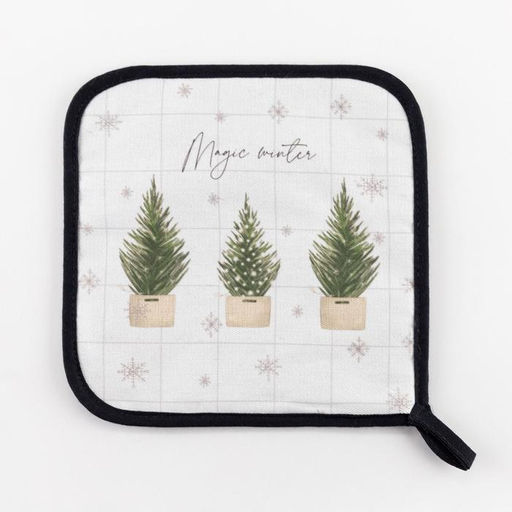 Прихватка Happy New Year 19х19см, саржа, 100% х/л,ватин 250г/м2 - Этель фото 4