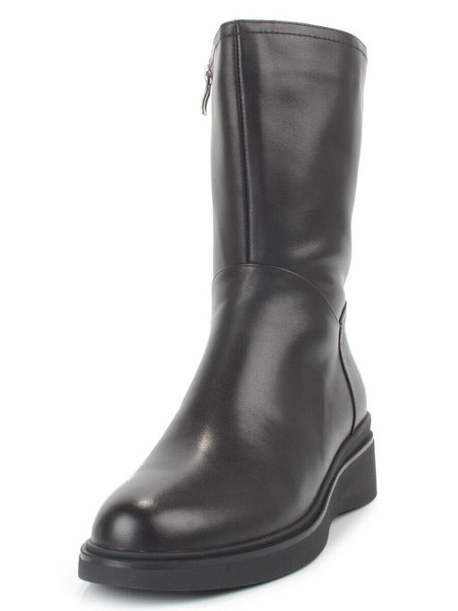 Z4212M BLACK Полусапоги зимние женские (натуральная кожа, натуральный мех)