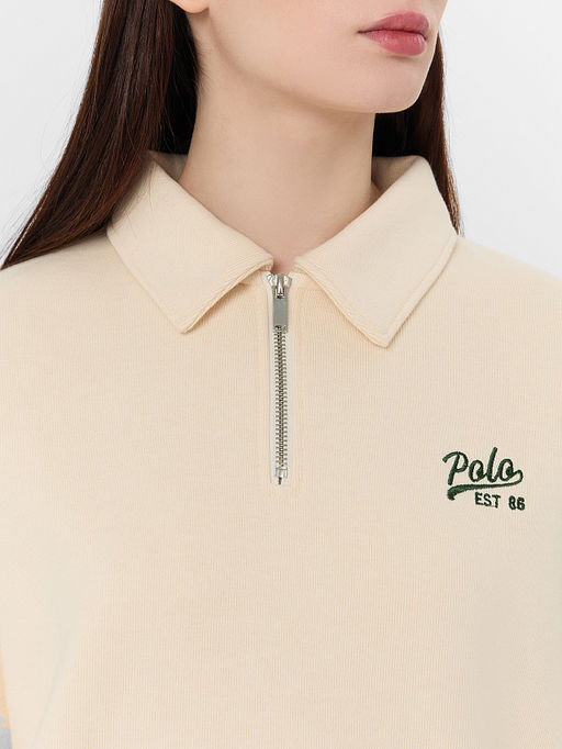 Джемпер женский молочный с застежкой-молнией - Mark formelle фото 4