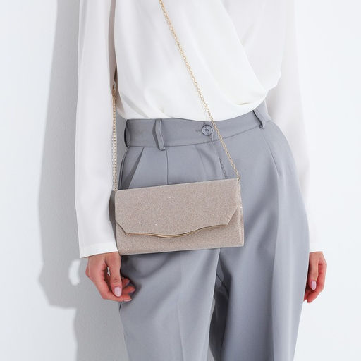 Сумка-клатч на магните, цвет бежевый