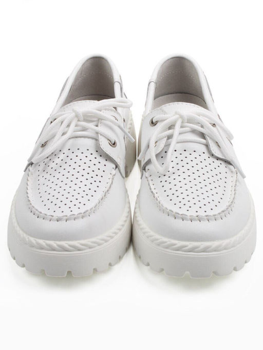 06-YG104-1 WHITE Туфли летние женские (натуральная кожа)