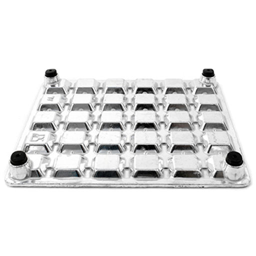 Пельменница алюминиевая "Равиоли" 19,5х16,5х2см, на ножках (30штук) (Китай)