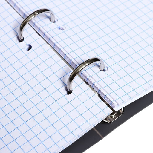 Тетрадь на кольцах, в клетку, 120 листов Серая, пластиковая обложка, блок офсет - Calligrata фото 7