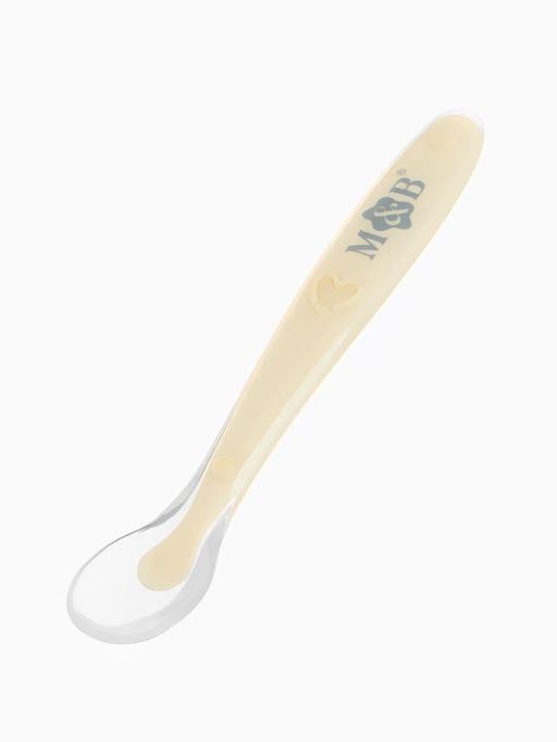 Mum&Baby Ложка для первого прикорма в контейнере, бежевая