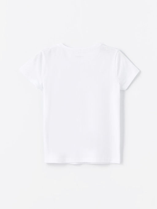 Bisiklet Yaka Basic K?sa Kollu K?z ?ocuk Ti??rt - Waikiki фото 2