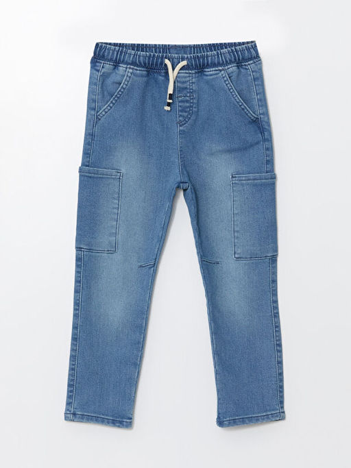 Beli Lastikli Basic Erkek Bebek Jean Pantolon