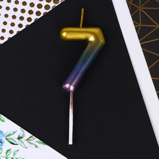 Свеча в торт 7, радужная - Страна карнавалия фото 3