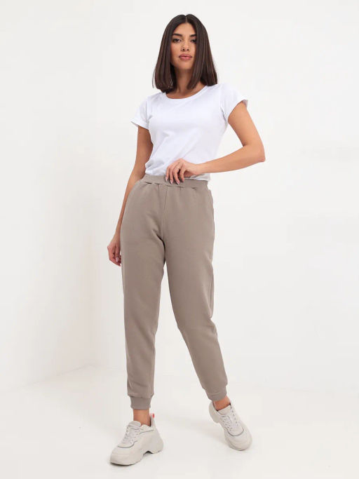 Брюки женские трикотажные KATHARINA KROSS KK-TRK-003K-серо-бежевый