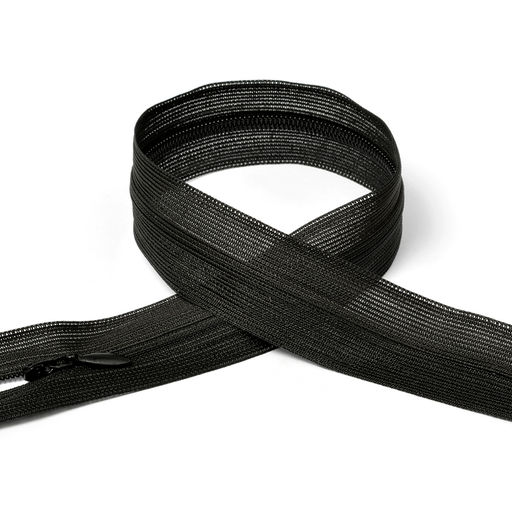 Молния Mzip пласт. потайная №3 45см н/р цв.F322 черный уп.10шт