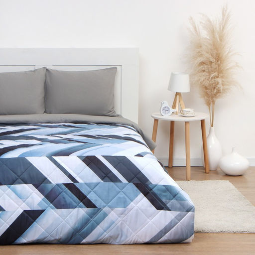 Покрывало 1.5-спальное «Этель» Blue iceberg, 145×210±5 см, микрофибра