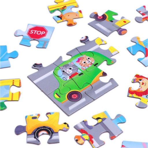 Цена за 4 шт. Пазл «В городе», 24 элемента